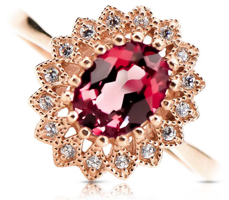 Ruby Original Vintage 14K Rose Gold Ring Vintage Jewlery crc012r
