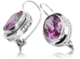 Vintage 925 Silver Amethyst earrings vec114s vec114s-am