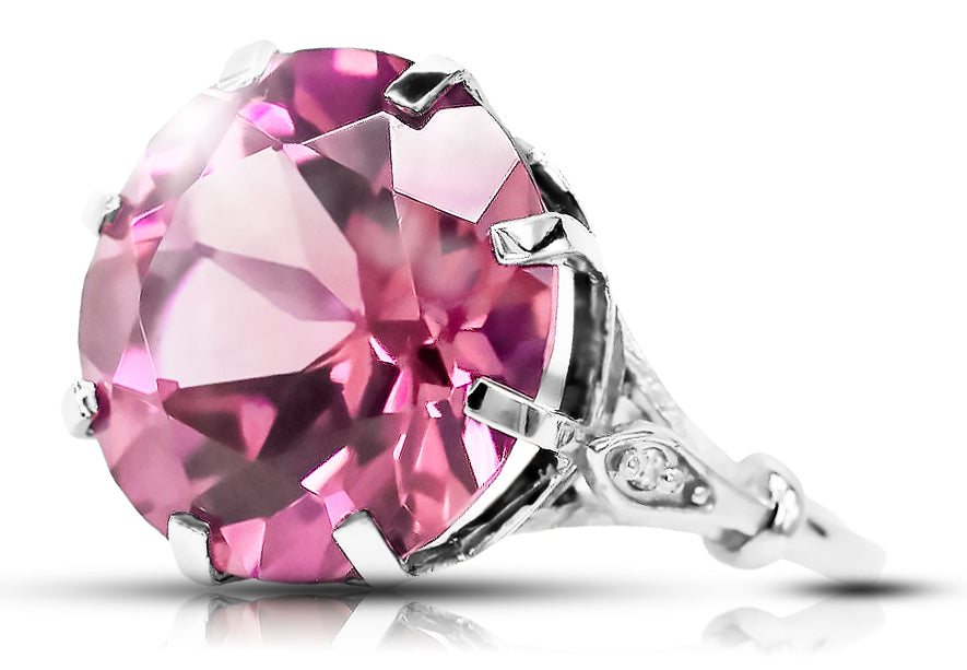 Vintage Jewlery Ring Amethyst Sterling silver 925 vrc073s