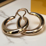 Vintage rose pink 14k 585 gold Vintage Cakes рогалик earrings ven046