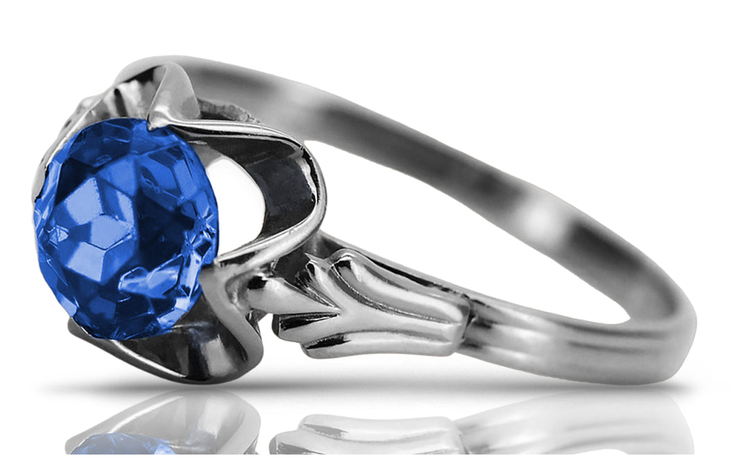 Vintage silver 925 Sapphire ring vrc023s Vintage vrc023s-sp