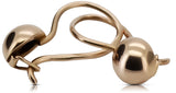 Vintage rose pink 14k 585 gold Vintage ball earrings ven199