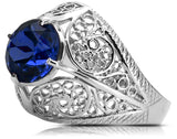 Silver 925 Sapphire ring vrc026s Vintage