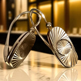 Vintage rose pink 14k 585 gold  Vintage oval earrings ven124