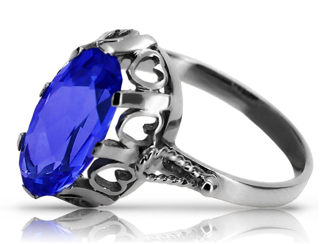 Vintage silver 925 Sapphire ring vrc134s Vintage