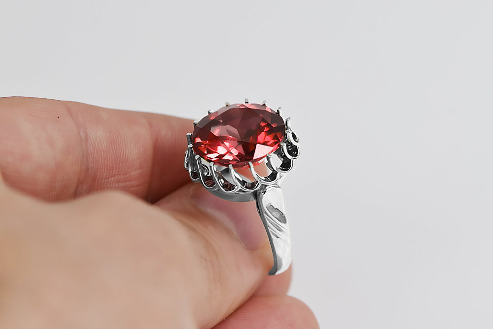 Ring Vintage craft Ruby Sterling silver 925 vrc035s vrc035s-rb