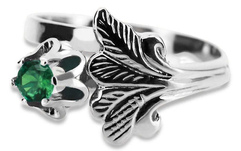 Vintage silver 925 Emerald ring vrc169s Vintage vrc169s-em
