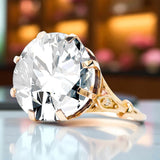 Zircon Original Vintage 14K Rose Gold Ring Vintage vrc073r