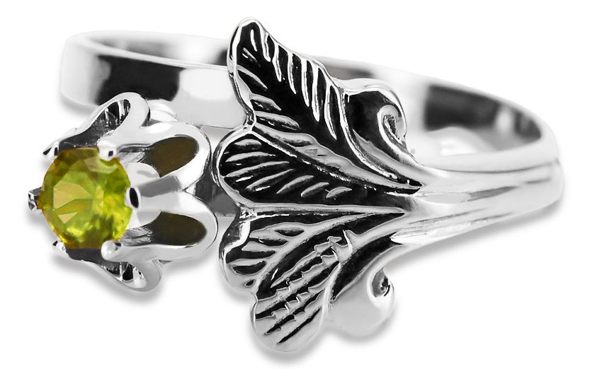 Vintage silver 925 Peridot ring vrc169s Vintage vrc169s-yp