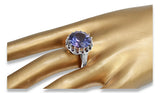 Sterling silver 925 Alexandrite ring Russian Soviet Vintage style vrc035s vrc035s-ax