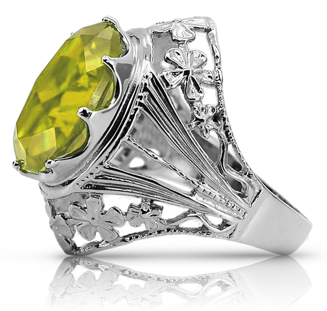 Vintage silver 925 Peridot ring vrc031s Vintage vrc031s-yp