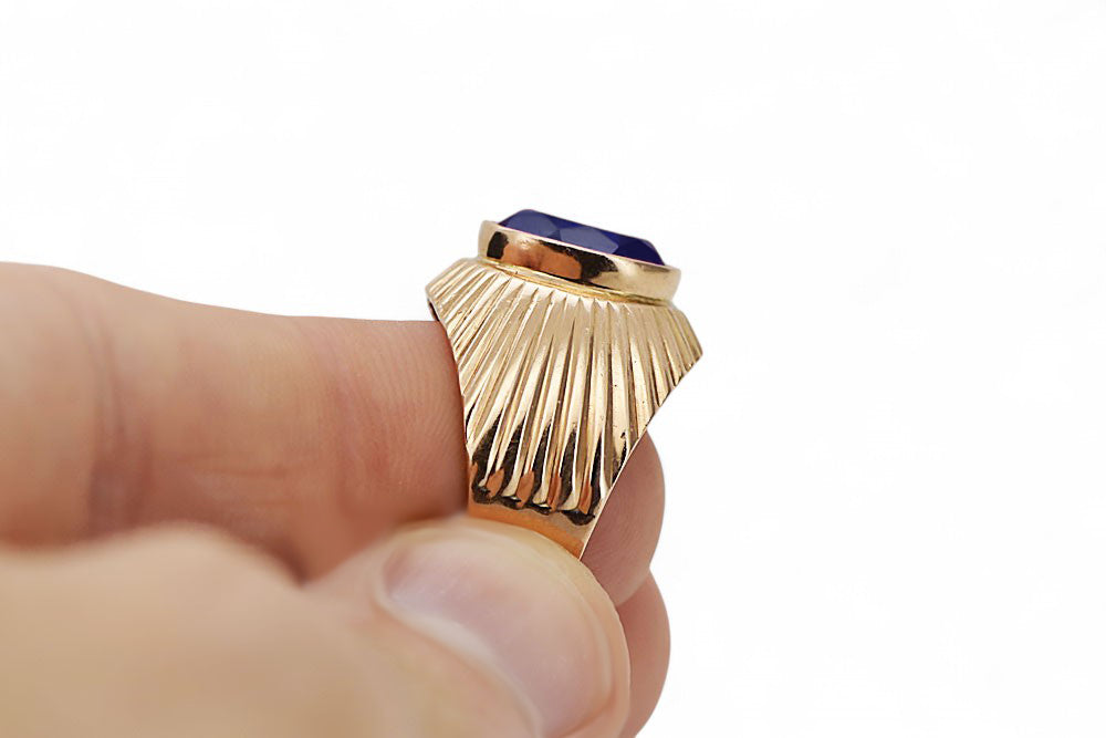 Ring Vintage Sapphire Original Vintage 14K Rose Gold vrc127r