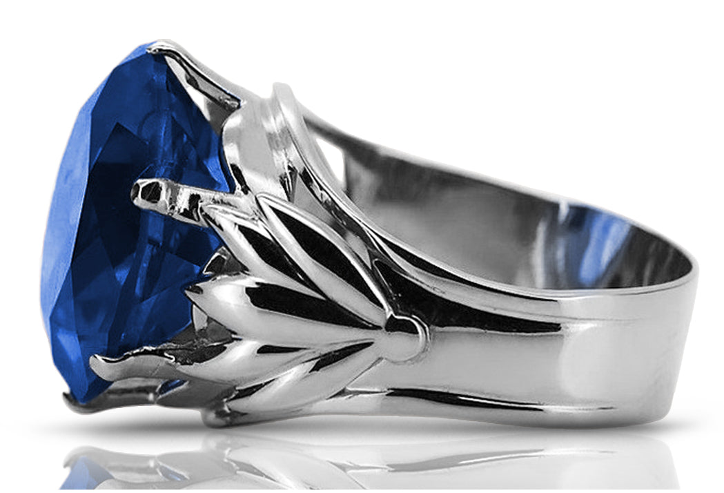 Vintage silver 925 Sapphire ring vrc029s Vintage