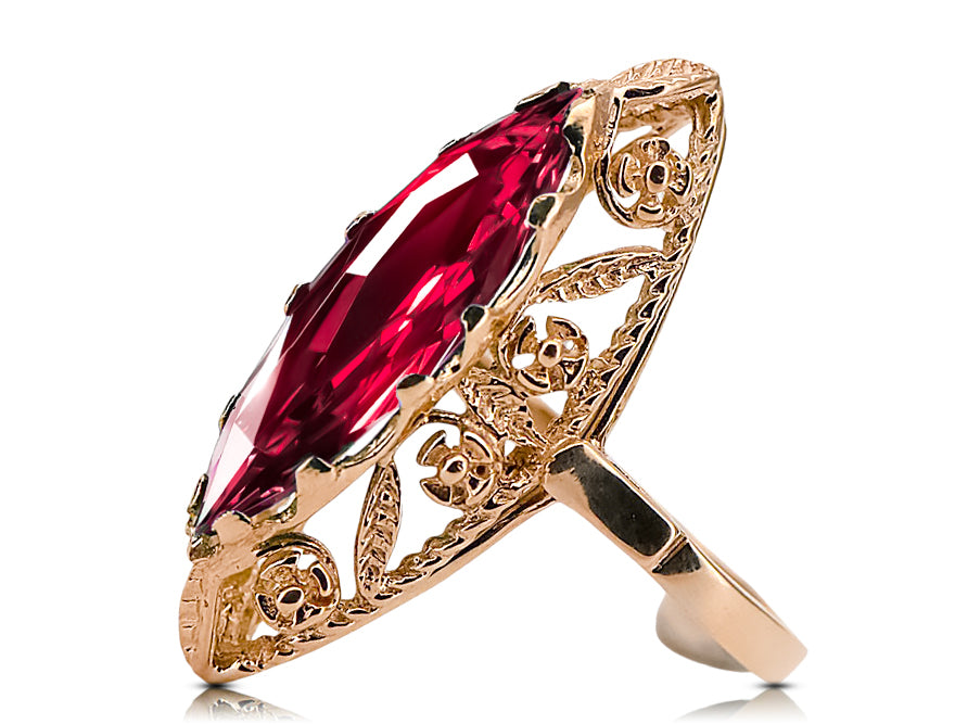 Ring Ruby Original Vintage 14K Rose Gold Vintage vrc005r