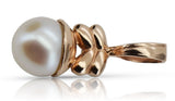Vintage rose 14k 585 gold pearl pendant vppr005
