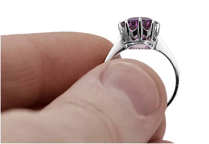 Sterling silver 925 Amethyst Ring Vintage Jewlery vrc157s vrc157s-am