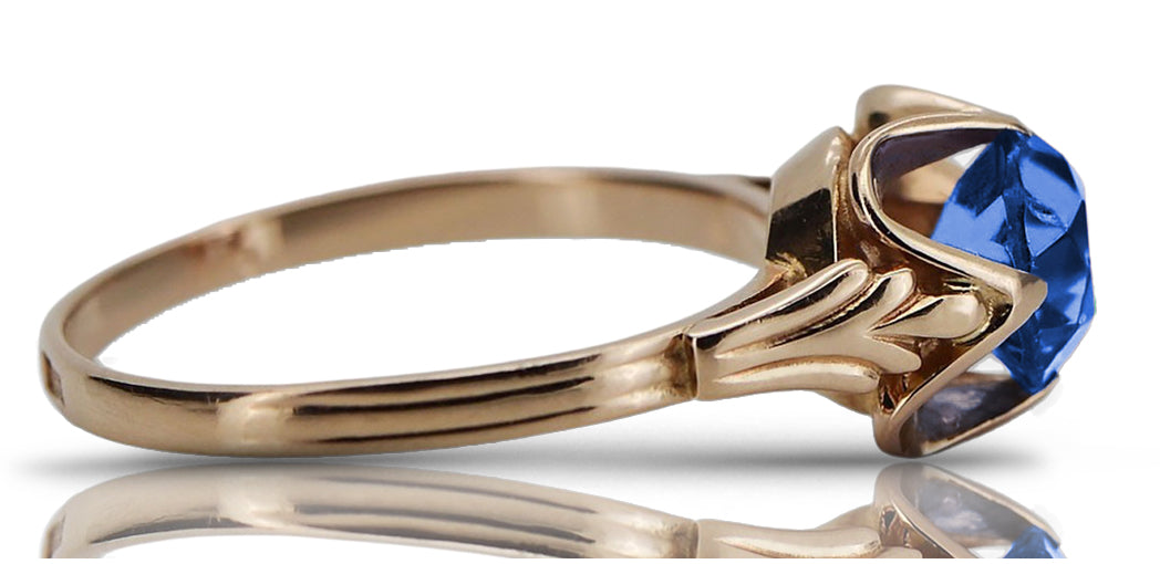 Vintage rose pink 14k gold 585 Sapphire ring vrc023 Vintage