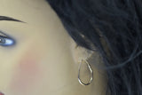 Vintage rose pink 14k 585 gold Hoops earrings ven021