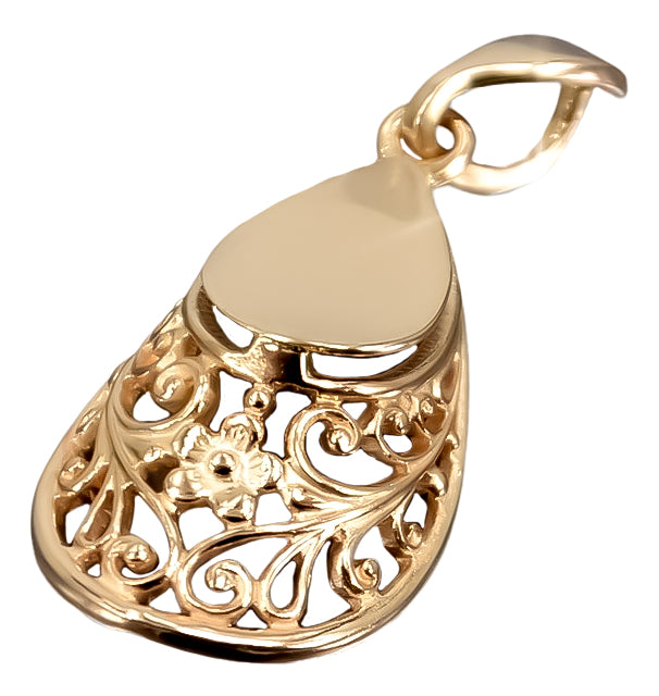 Vintage silver rose gold plated 925  Vintage horseshoe pendant vpn074rp