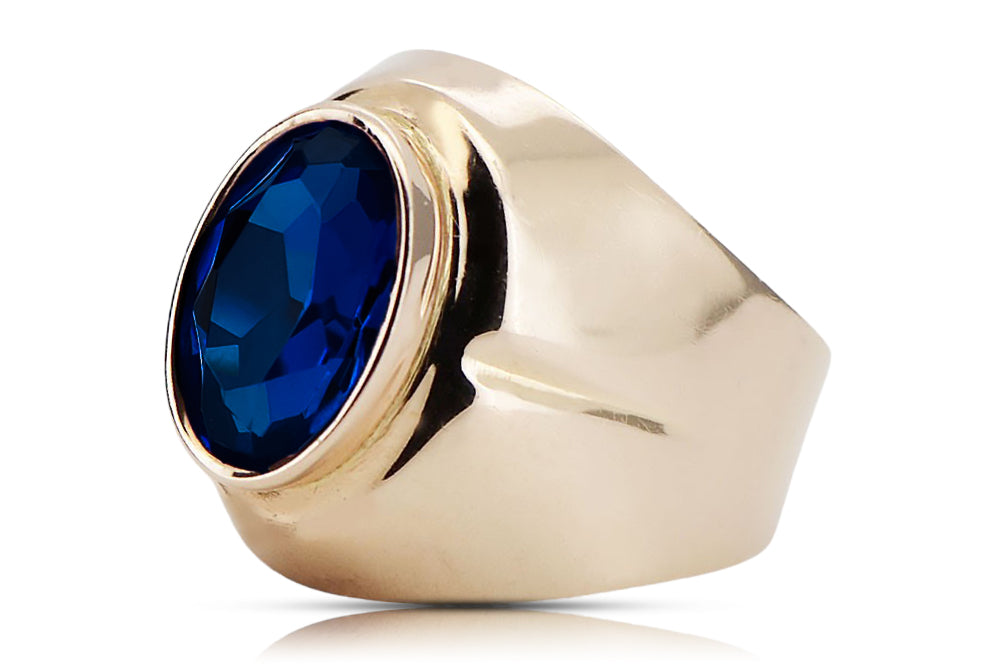 Vintage Jewlery Ring Sapphire Original Vintage 14K Rose Gold vrc296r