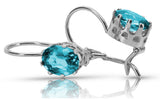 Vintage Vintage 925 Silver Aquamarine earrings vec196s vec196s-aq