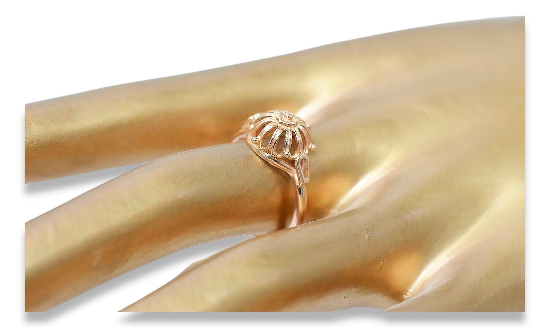 Vintage rose pink 14k 585 gold Vintage ring vrn179