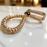 Vintage rose pink 14k 585 gold  Vintage oval pendant vpn089