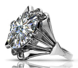 Vintage silver 925 Cubic Zircon ring vrc015s Vintage