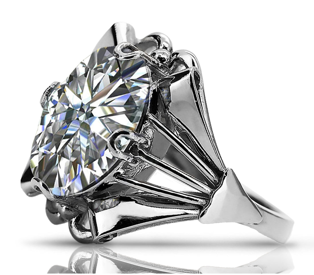 Vintage silver 925 Cubic Zircon ring vrc015s Vintage