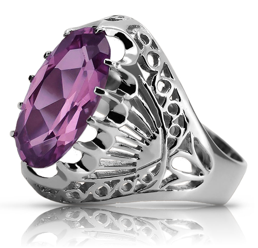 Vintage silver 925 Amethyst ring vrc020s Vintage vrc020s-am