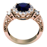 Sapphire Original Vintage 14K Rose Gold Ring Vintage style crc003r