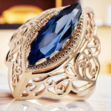 Vintage style Ring Sapphire Original Vintage 14K Rose Gold vrc017r vrc017r-sp