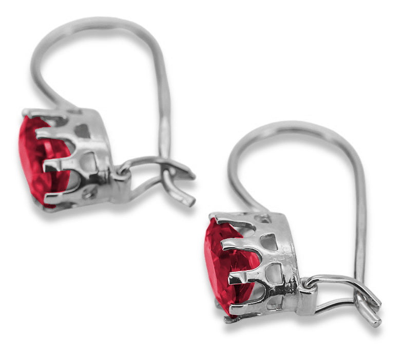 Vintage Vintage 925 Silver Ruby earrings vec196s vec196s-rb