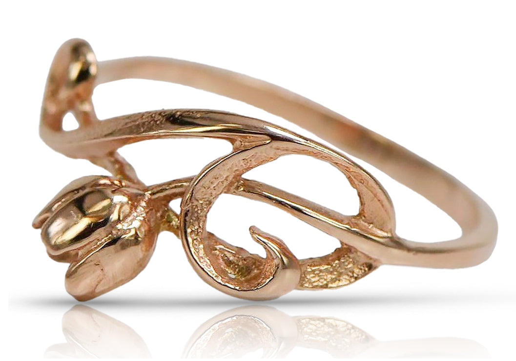 Vintage rose pink 14k 585 gold Vintage ring vrn145
