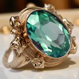 Ring Emerald Original Vintage 14K Rose Gold Vintage vrc100r