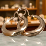 Vintage rose pink 14k 585 gold  Vintage Cakes рогалик earrings ven044