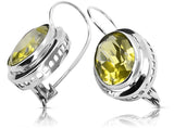 Vintage 925 Silver Peridot earrings vec114s vec114s-yp