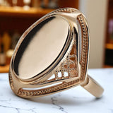 Vintage rose pink 14k 585 gold Vintage ring vrn026