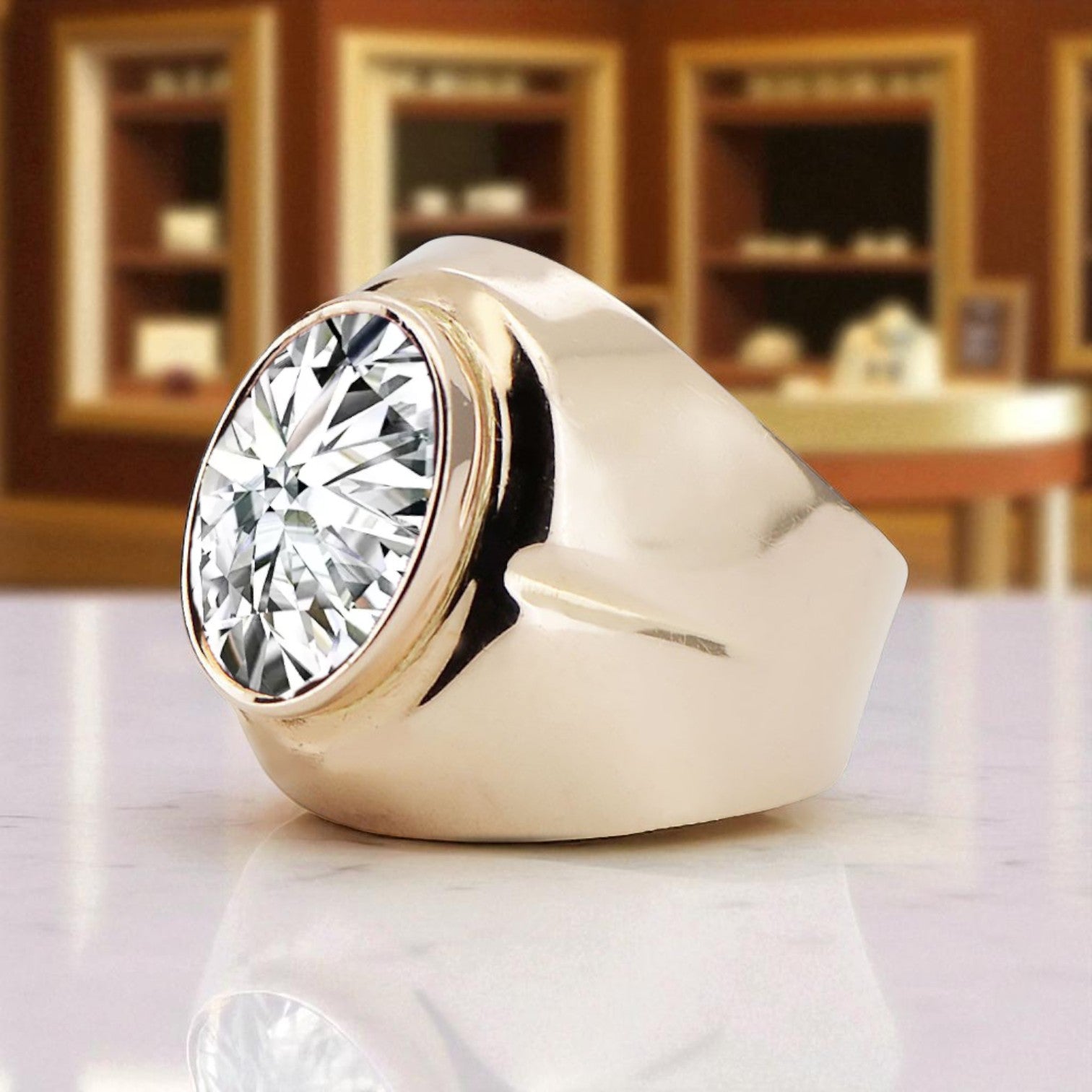 Zircon Original Vintage 14K Rose Gold Ring Vintage style vrc296r