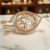 Vintage rose pink 14k 585 gold Vintage pendant vpn020