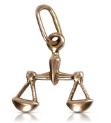 Pendant pendant made of rose red gold 14k 585 Vintage zodiac Libra vzp005