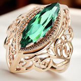 Ring Vintage craft Emerald Original Vintage 14K Rose Gold vrc017r