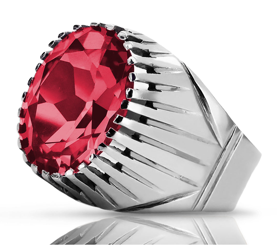 Vintage silver 925 Ruby ring vrc048s Vintage Russian Soviet style