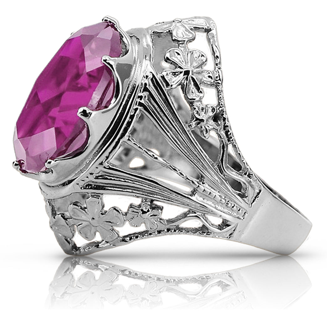 Vintage silver 925 Amethyst ring vrc031s Vintage