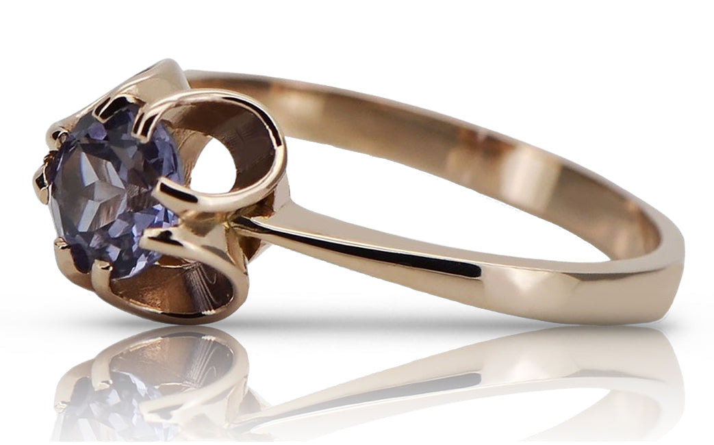 Vintage rose pink 14k gold 585 Alexandrite ring vrc348 Vintage