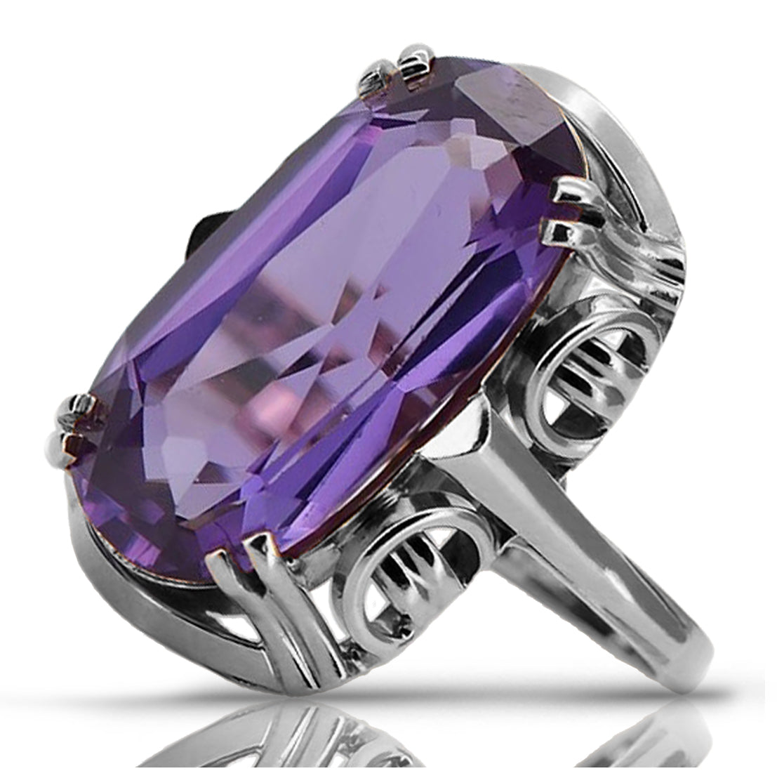 Vintage silver 925 Alexandrite ring vrc038s Vintage