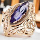 Vintage Alexandrite Marquise Ring 14k Rose Gold