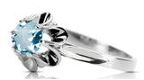 Sterling silver 925 Aquamarine Ring Vintage Jewlery vrc004s