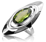 Vintage silver 925 Peridot Ring vrc189s