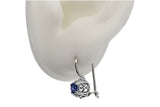 Silver 925 sapphire earrings vec145s Vintage vec145s-sp